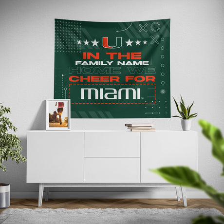 Pixsona Miami Hurricanes Cheer Tapestry | Personalized | Custom