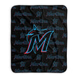 Pixsona Miami Marlins Repeat Pixel Fleece Blanket