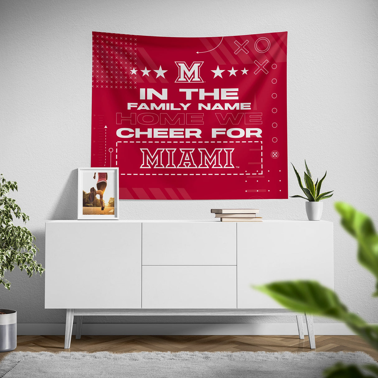 Pixsona Miami University Redhawks Cheer Tapestry | Personalized | Custom