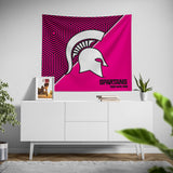 Pixsona Michigan State Spartans Pink Implosion Tapestry | Personalized | Custom