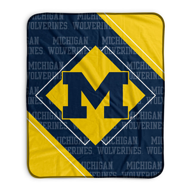 Pixsona Michigan Wolverines Boxed Pixel Fleece Blanket