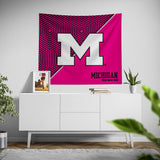 Pixsona Michigan Wolverines Pink Implosion Tapestry | Personalized | Custom