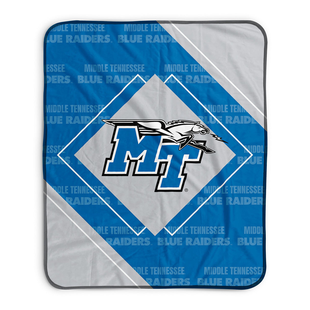 Pixsona Middle Tennessee State Blue Raiders Boxed Pixel Fleece Blanket