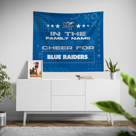 Pixsona Middle Tennessee State Blue Raiders Cheer Tapestry | Personalized | Custom