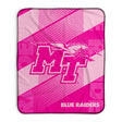 Pixsona Middle Tennessee State Blue Raiders Pink Motion Pixel Fleece Blanket