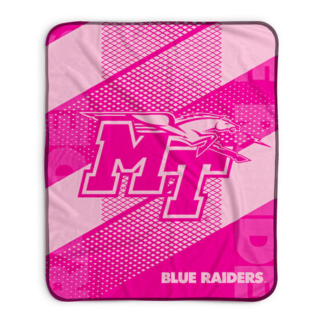 Pixsona Middle Tennessee State Blue Raiders Pink Motion Pixel Fleece Blanket