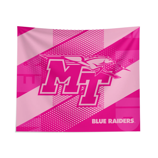 Pixsona Middle Tennessee State Blue Raiders Pink Motion Tapestry