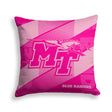 Pixsona Middle Tennessee State Blue Raiders Pink Motion Throw Pillow