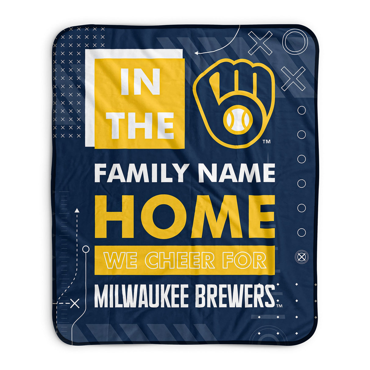 Pixsona Milwaukee Brewers Cheer Pixel Fleece Blanket | Personalized | Custom