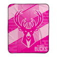 Pixsona Milwaukee Bucks Pink Motion Pixel Fleece Blanket