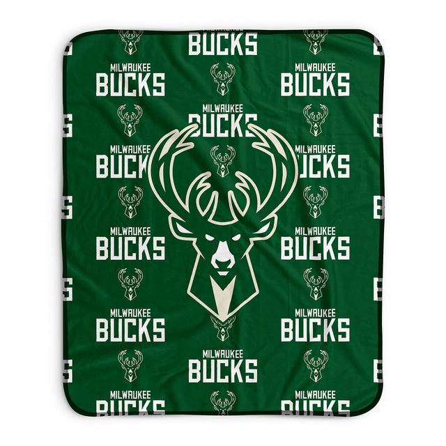 Pixsona Milwaukee Bucks Repeat Pixel Fleece Blanket