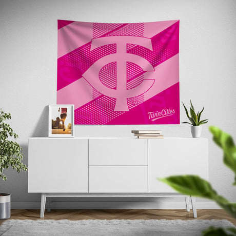 Pixsona Minnesota Twins Pink Motion Tapestry