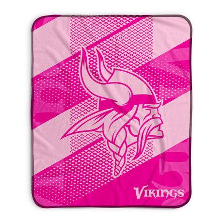 Pixsona Minnesota Vikings Pink Motion Pixel Fleece Blanket