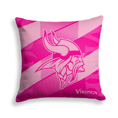 Pixsona Minnesota Vikings Pink Motion Throw Pillow