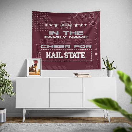 Pixsona Mississippi State Bulldogs Cheer Tapestry | Personalized | Custom