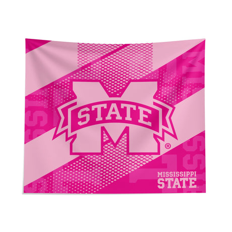 Pixsona Mississippi State Bulldogs Pink Motion Tapestry