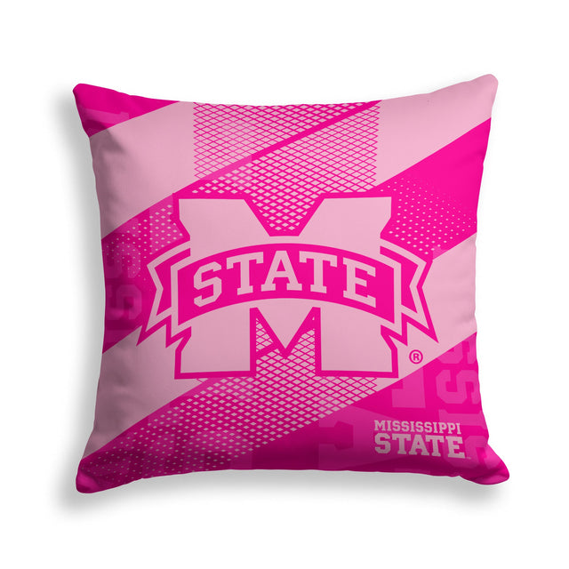 Pixsona Mississippi State Bulldogs Pink Motion Throw Pillow