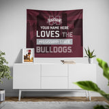 Pixsona Mississippi State Bulldogs Skyline Tapestry | Personalized | Custom