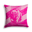 Pixsona Montana Grizzlies Pink Motion Throw Pillow