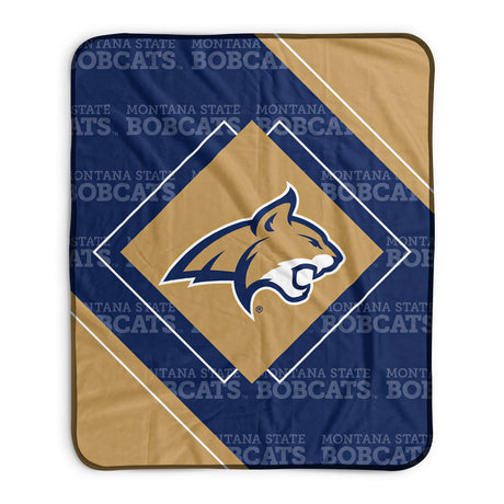 Pixsona Montana State Bobcats Boxed Pixel Fleece Blanket