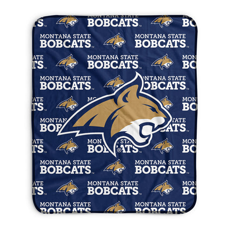 Pixsona Montana State Bobcats Repeat Pixel Fleece Blanket