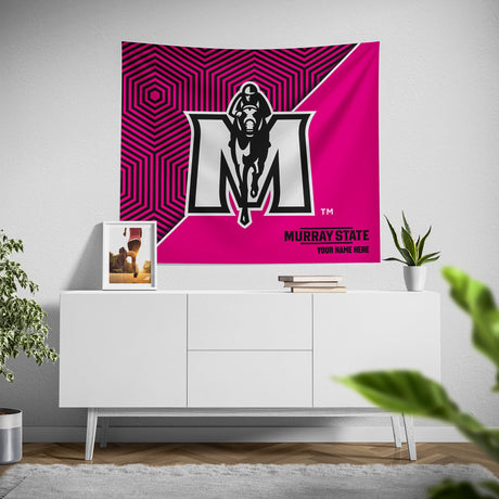 Pixsona Murray State Racers Pink Implosion Tapestry | Personalized | Custom