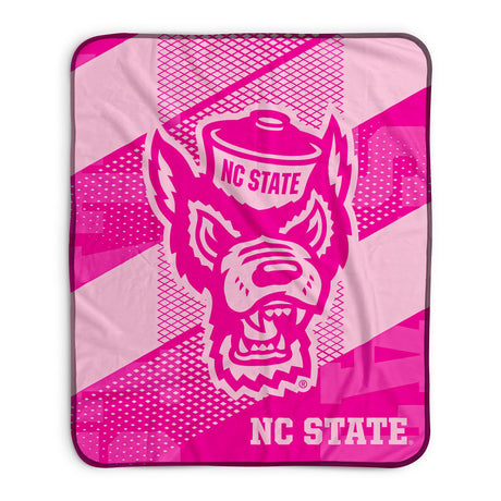 Pixsona NC State Wolfpack Pink Motion Pixel Fleece Blanket