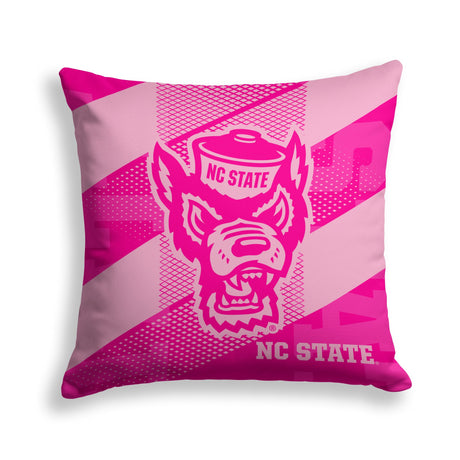 Pixsona NC State Wolfpack Pink Motion Throw Pillow