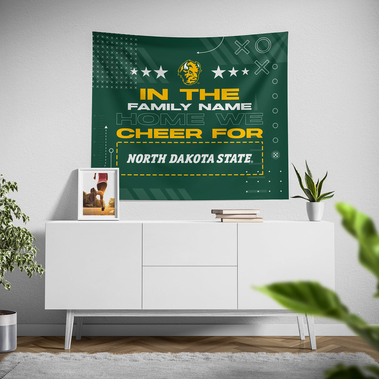 Pixsona NDSU Bison Cheer Tapestry | Personalized | Custom