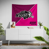 Pixsona NDSU Bison Pink Implosion Tapestry | Personalized | Custom