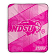 Pixsona NDSU Bison Pink Motion Pixel Fleece Blanket