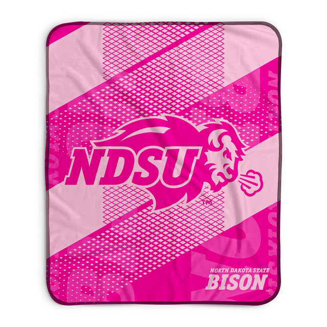 Pixsona NDSU Bison Pink Motion Pixel Fleece Blanket