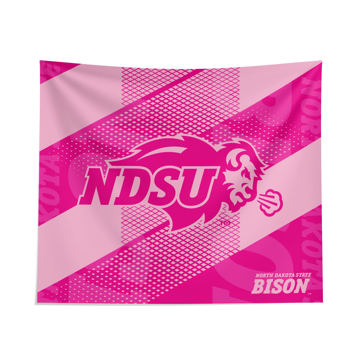 Pixsona NDSU Bison Pink Motion Tapestry