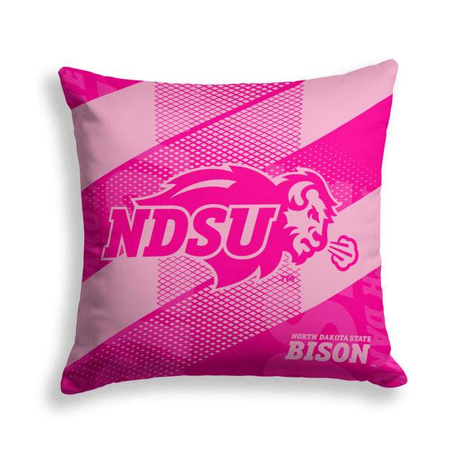 Pixsona NDSU Bison Pink Motion Throw Pillow