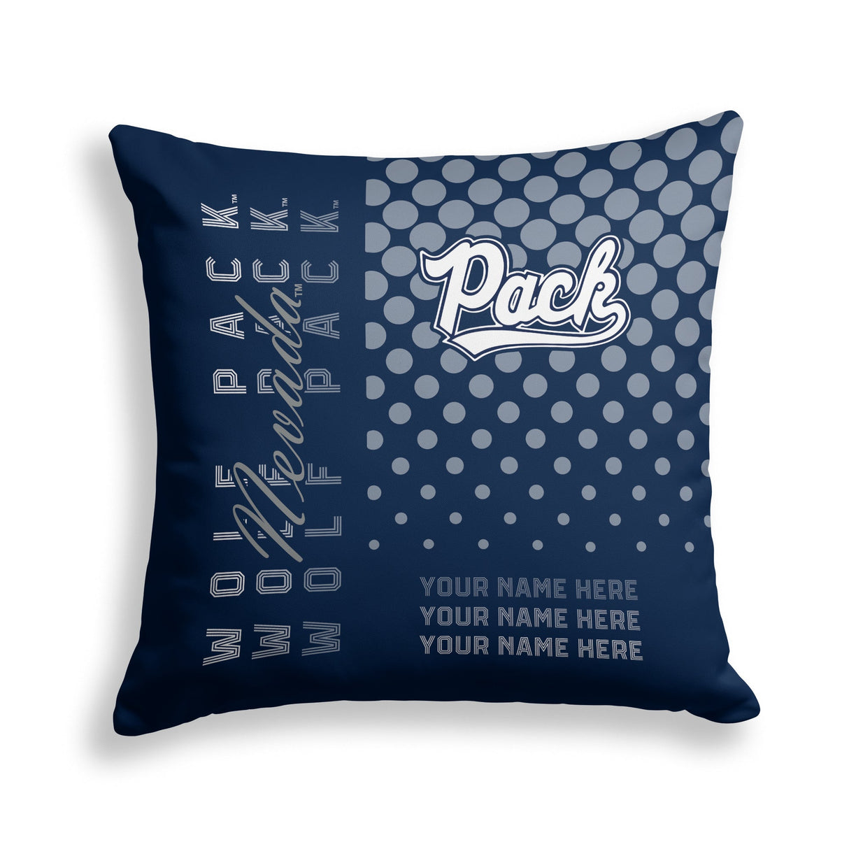 Pixsona Nevada Wolf Pack Halftone Throw Pillow | Personalized | Custom