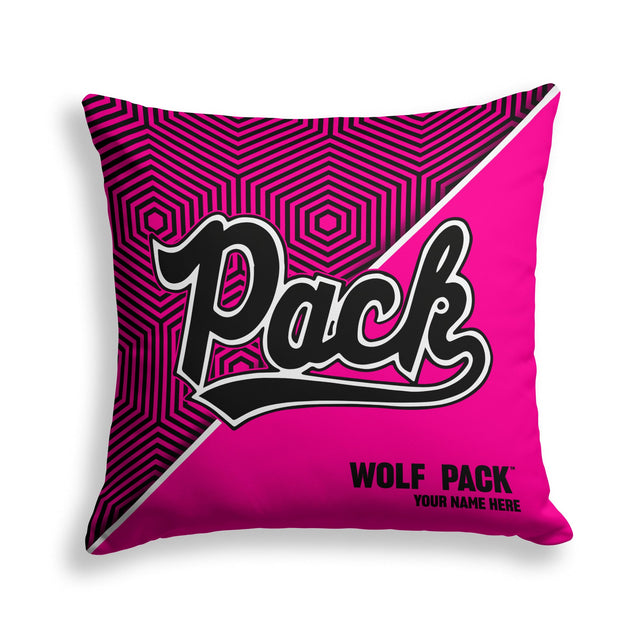 Pixsona Nevada Wolf Pack Pink Implosion Throw Pillow | Personalized | Custom