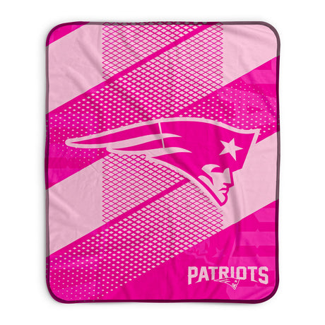 Pixsona New England Patriots Pink Motion Pixel Fleece Blanket