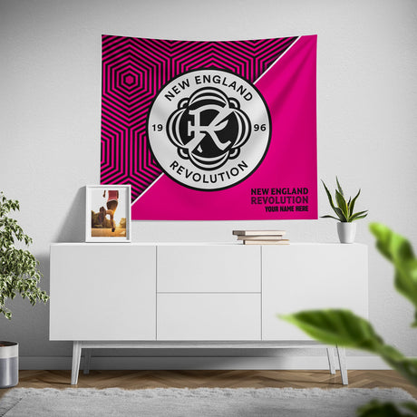 Pixsona New England Revolution Pink Implosion Tapestry | Personalized | Custom