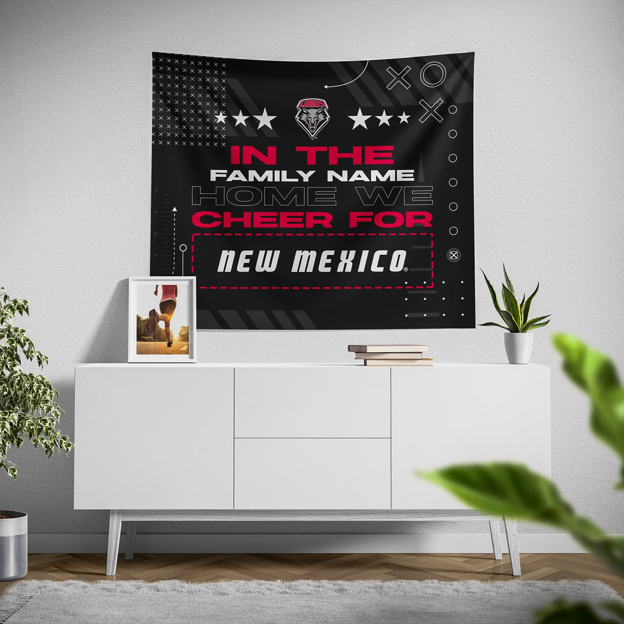 Pixsona New Mexico Lobos Cheer Tapestry | Personalized | Custom