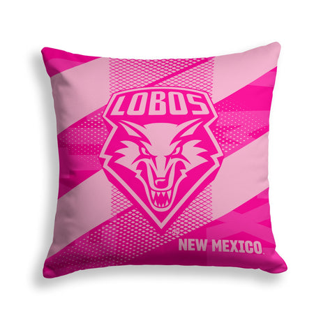 Pixsona New Mexico Lobos Pink Motion Throw Pillow