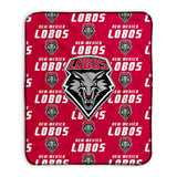 Pixsona New Mexico Lobos Repeat Pixel Fleece Blanket