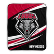 Pixsona New Mexico Lobos Velocity Pixel Fleece Blanket