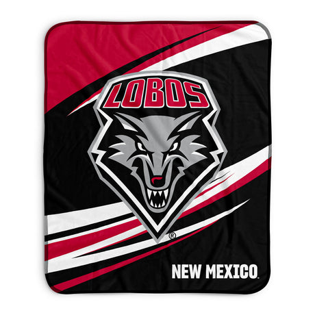 Pixsona New Mexico Lobos Velocity Pixel Fleece Blanket