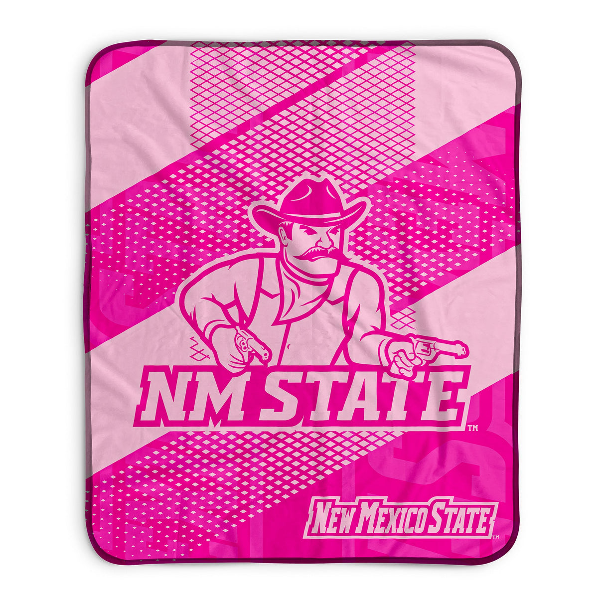 Pixsona New Mexico State Aggies Pink Motion Pixel Fleece Blanket