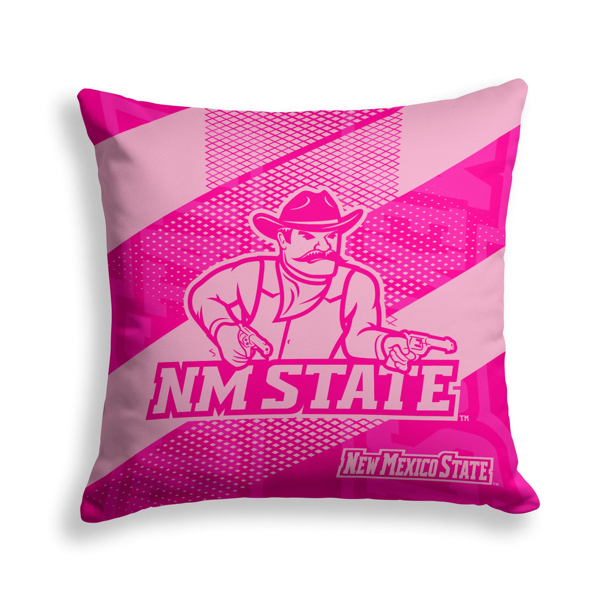 Pixsona New Mexico State Aggies Pink Motion Throw Pillow