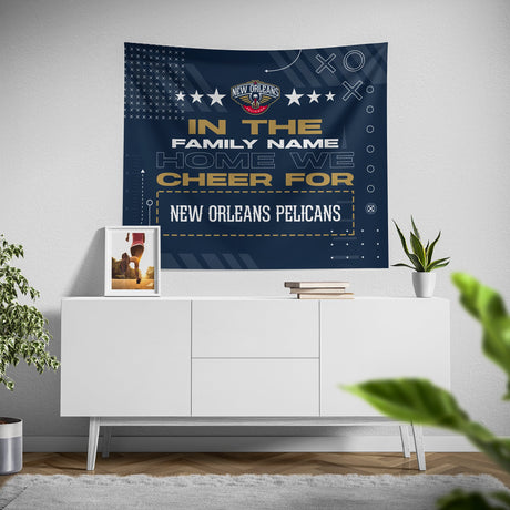 Pixsona New Orleans Pelicans Cheer Tapestry | Personalized | Custom