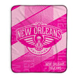 Pixsona New Orleans Pelicans Pink Motion Pixel Fleece Blanket