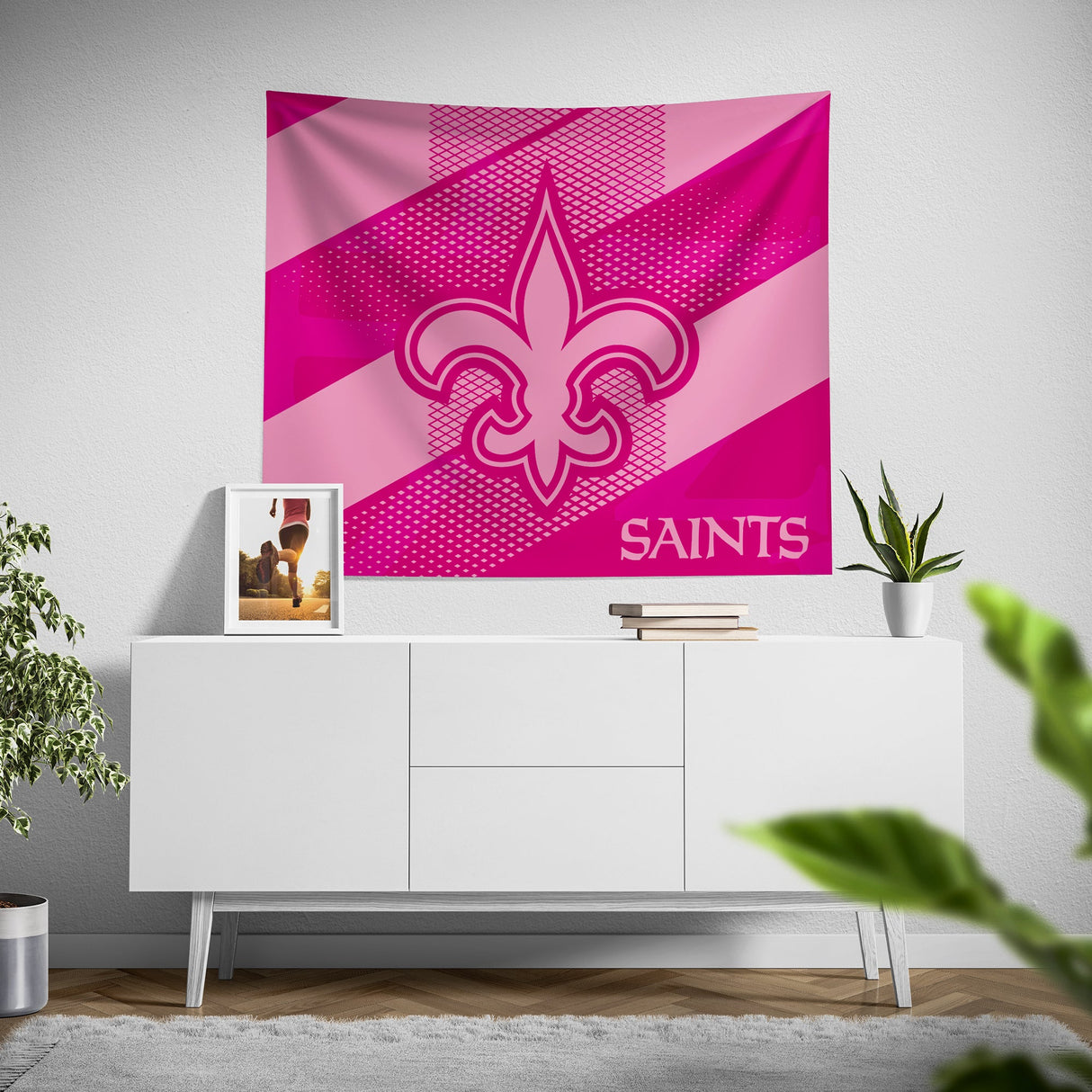 Pixsona New Orleans Saints Pink Motion Tapestry