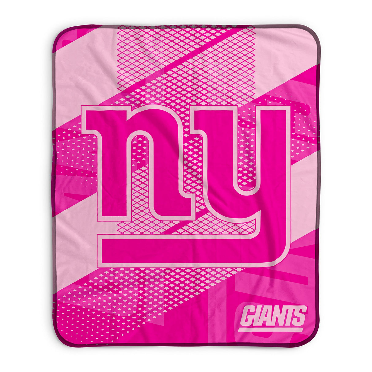 Pixsona New York Giants Pink Motion Pixel Fleece Blanket