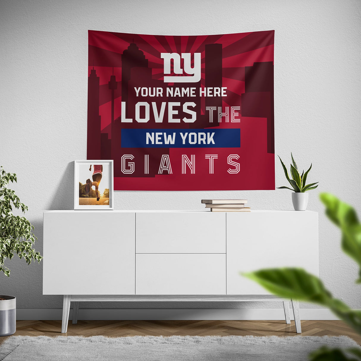 Pixsona New York Giants Skyline Tapestry | Personalized | Custom